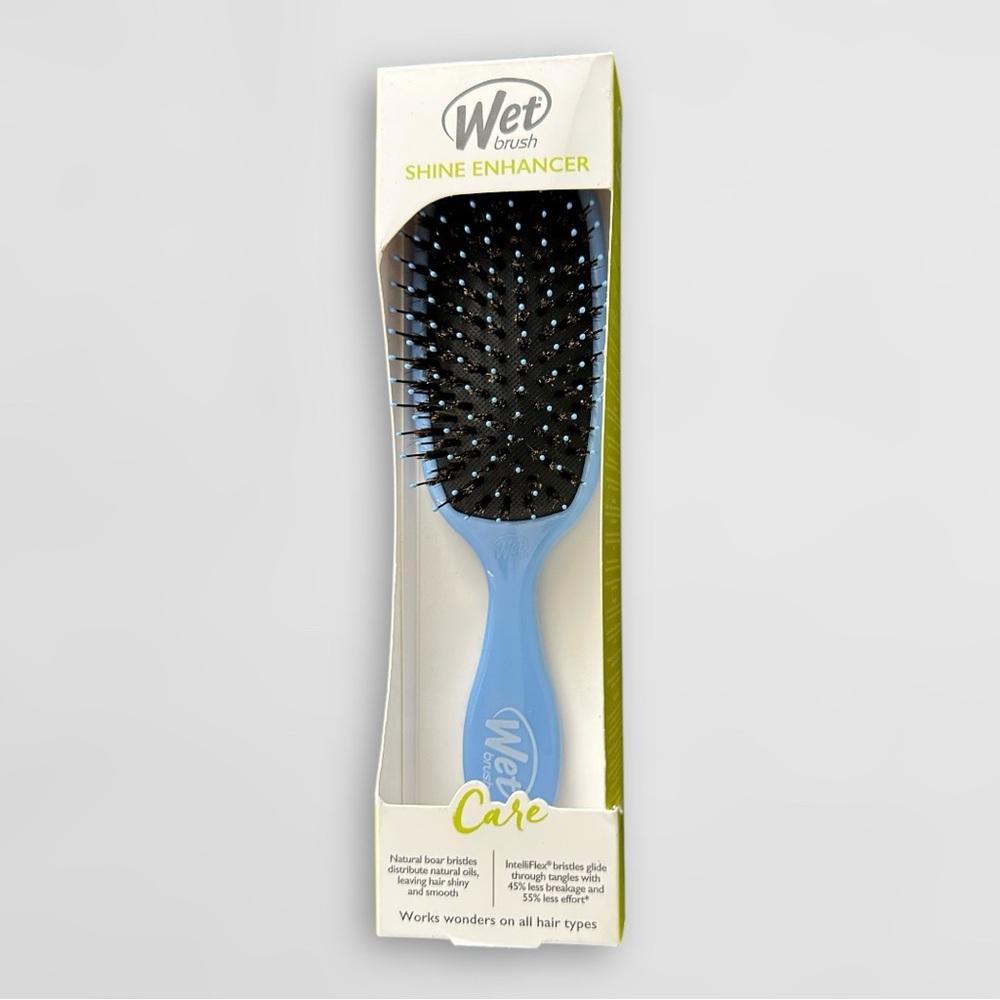 Wet Brush Shine Enhancer Hair Brush Natural Boar Bristle Hair Brush Blue